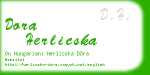 dora herlicska business card